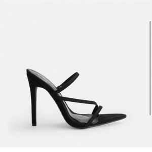 Black Suede Pointed Toe Heel